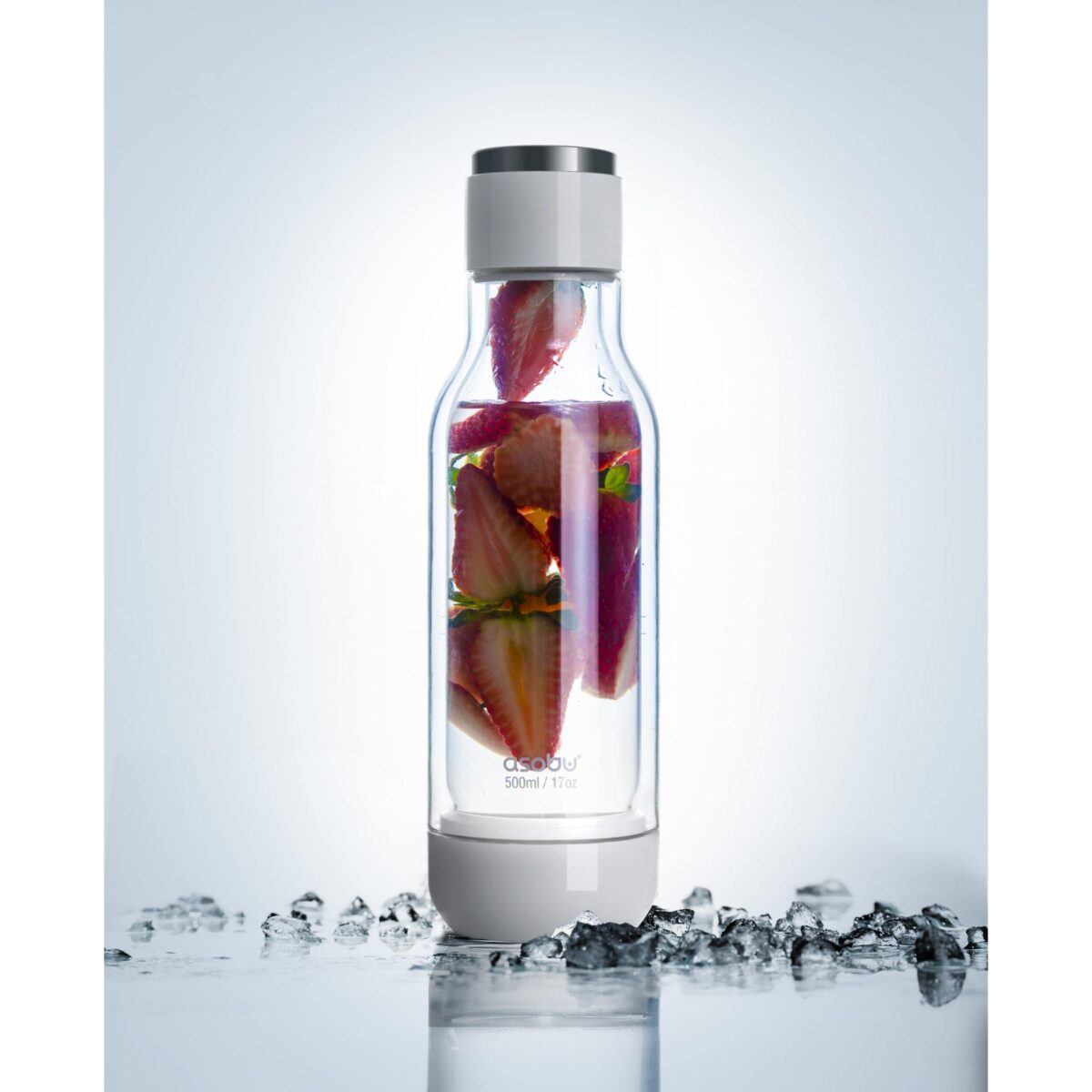 Двустенна бутилка ASOBU INNER PEACE - стъкло/тритан, 500 мл, прозрачна