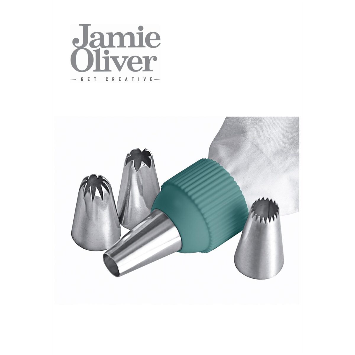 Сладкарски шприц с 5 бр накрайници JAMIE OLIVER - цвят атлантическо зелено