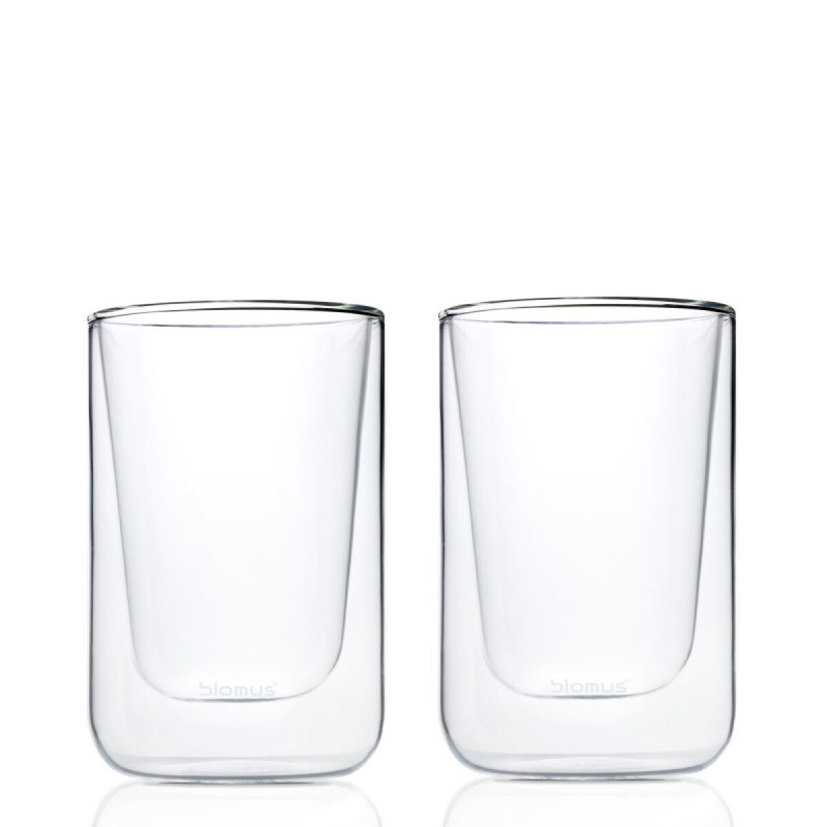 Комплект от 2 двустенни стъклени чаши BLOMUS NERO за капучино или чай - 250 мл