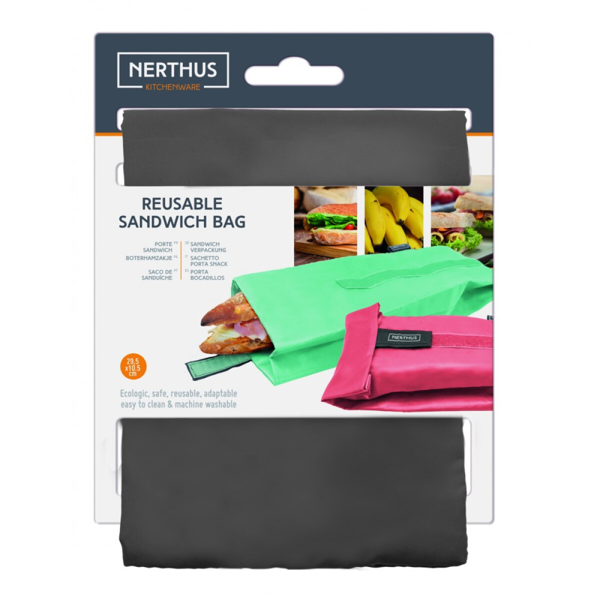Джоб / чанта за сандвичи и храна Nerthus - цвят сив