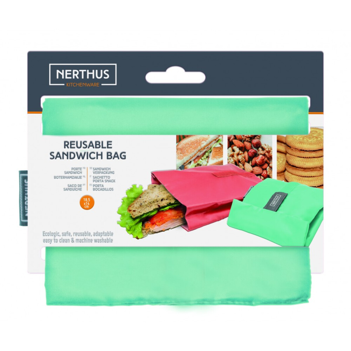 Джоб / чанта за сандвичи и храна Nerthus - цвят тюркоаз