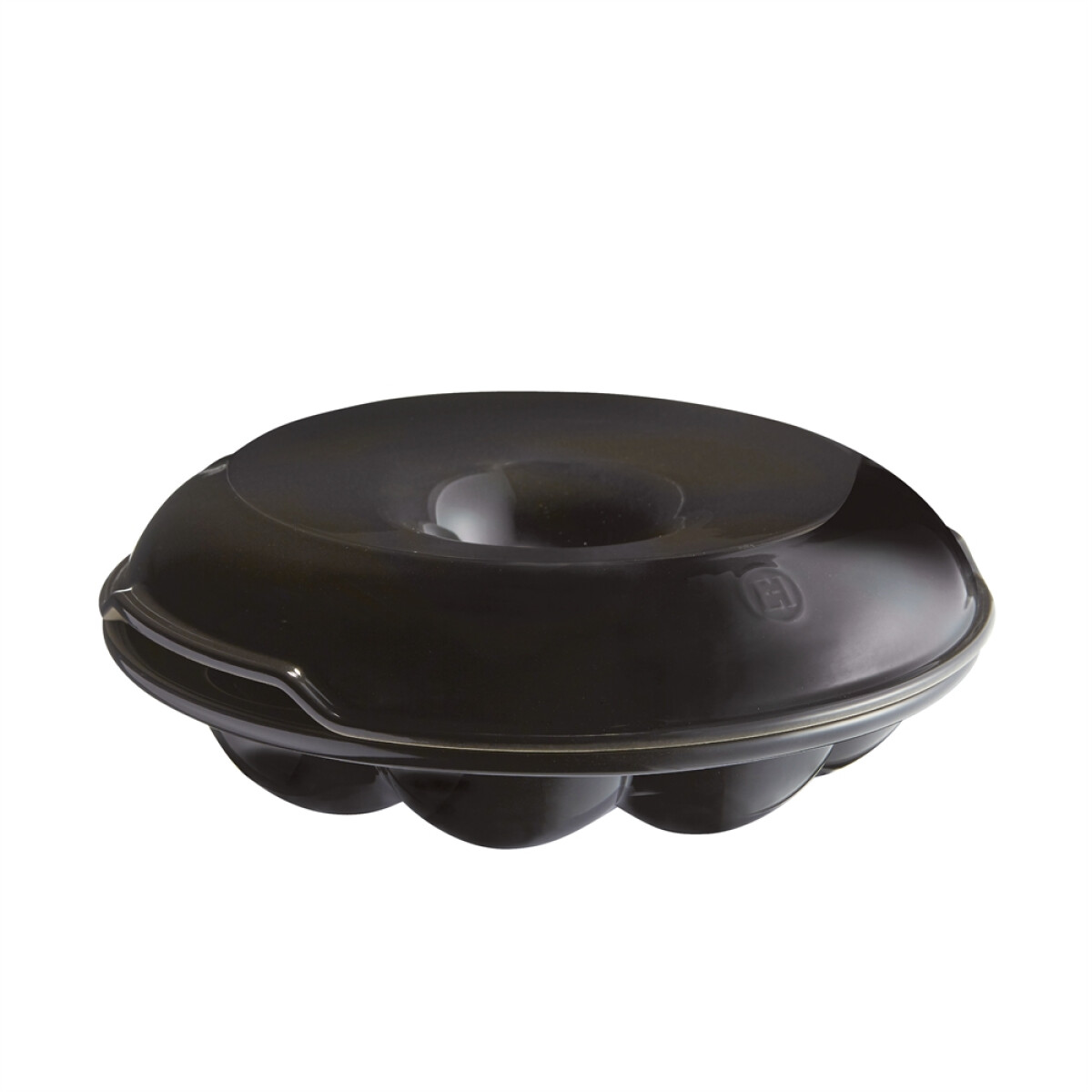 Керамична кръгла форма за печене на питки EMILE HENRY CROWN BAKER - Ø 30,5 см, цвят черен