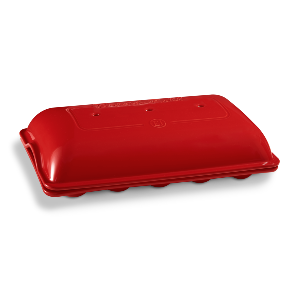 Керамична форма за печене на мини багети EMILE HENRY MINI - BAGUETTE BAKER - цвят червен