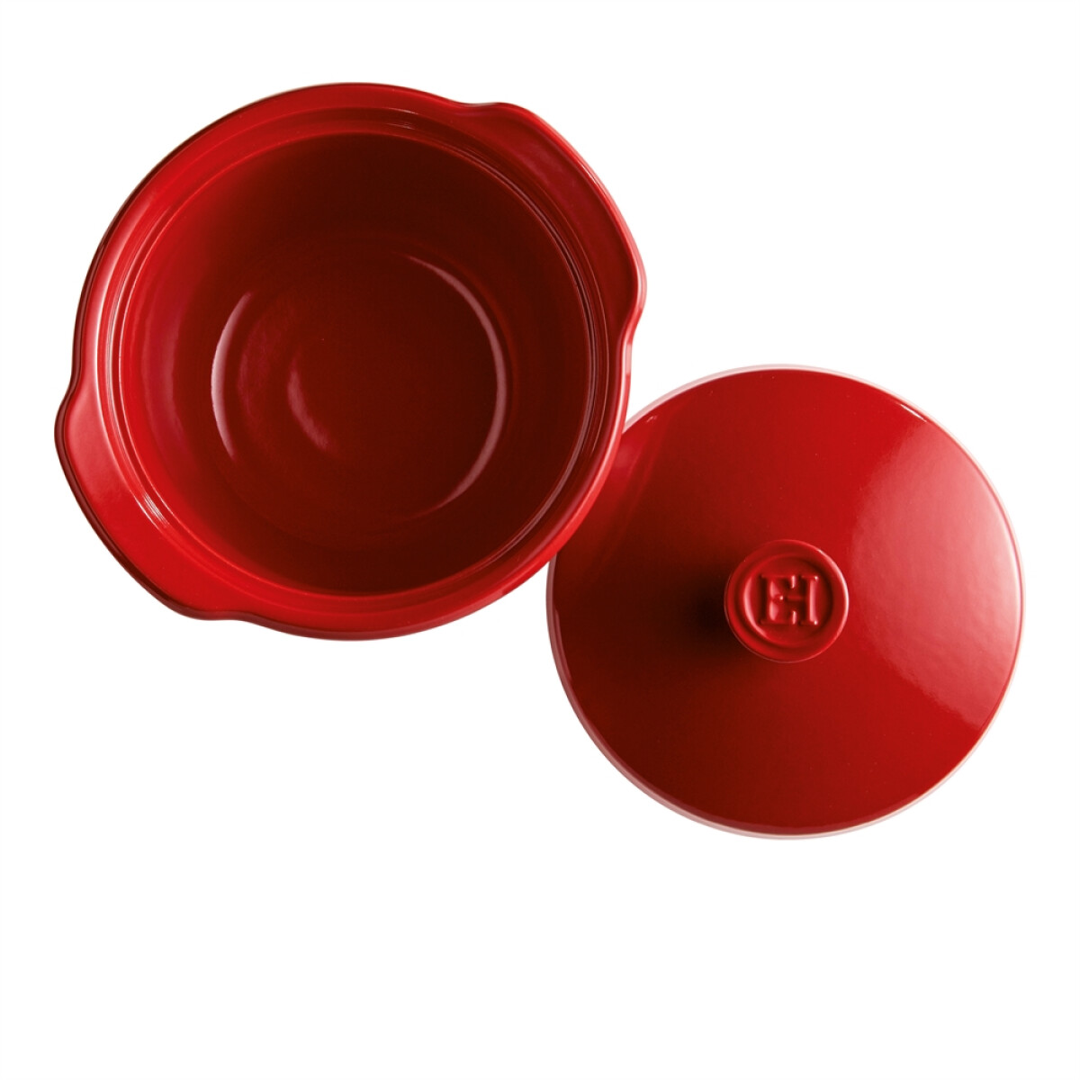 Керамична дълбока тенджера с капак EMILE HENRY ONE POT - 2 л, Ø 22,5 см , цвят червен