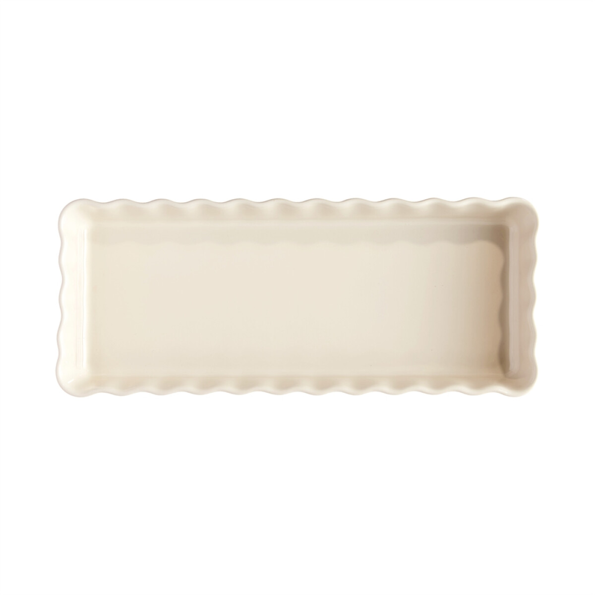 Керамична форма за тарт EMILE HENRY SLIM RECTANGULAR TART DISH - цвят екрю