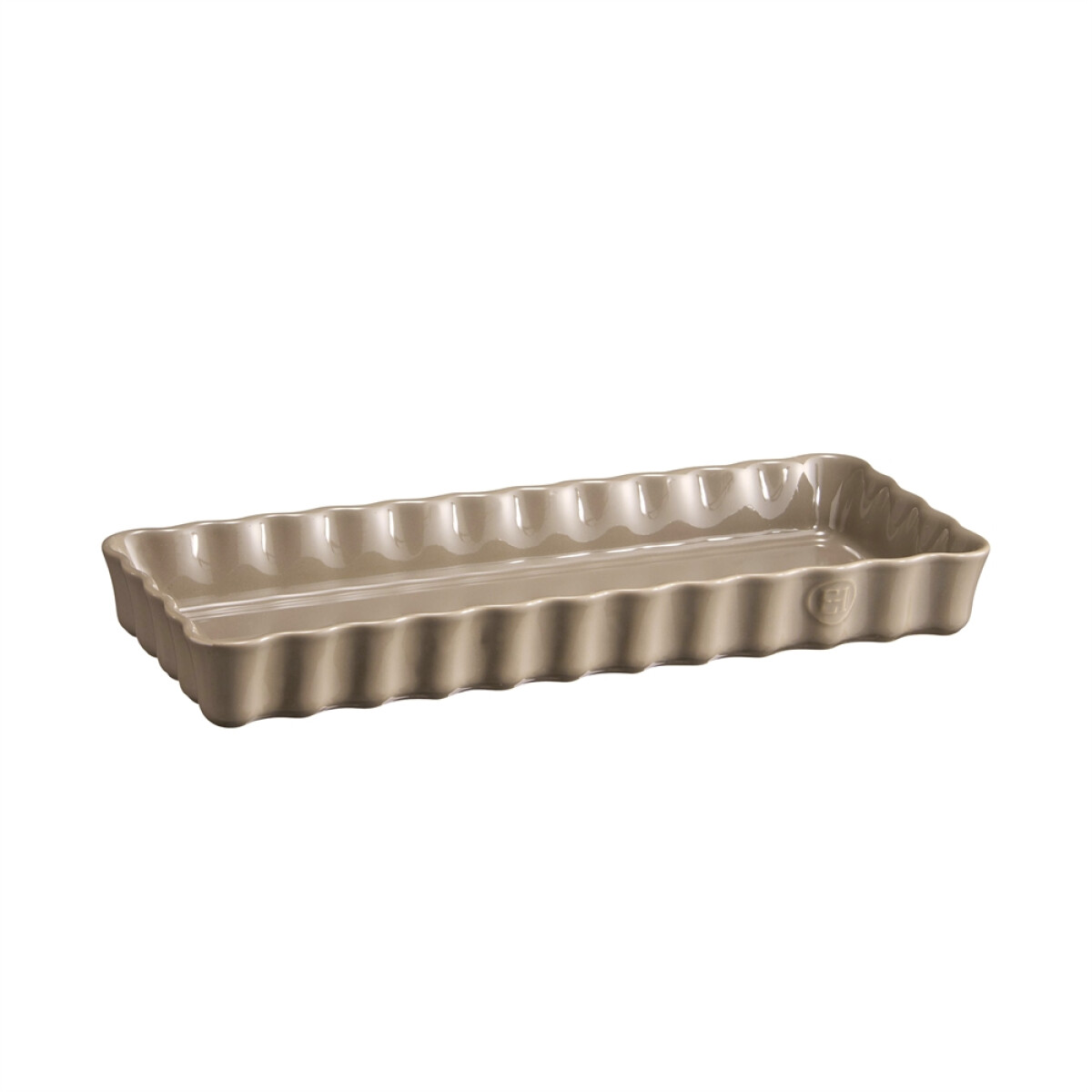 Керамична форма за тарт EMILE HENRY SLIM RECTANGULAR TART DISH - цвят сиво-бежов