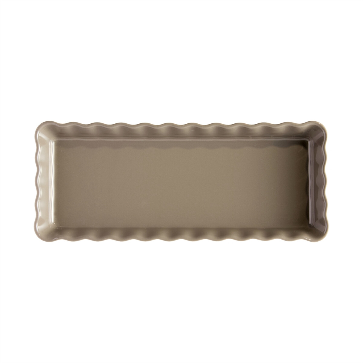 Керамична форма за тарт EMILE HENRY SLIM RECTANGULAR TART DISH - цвят сиво-бежов