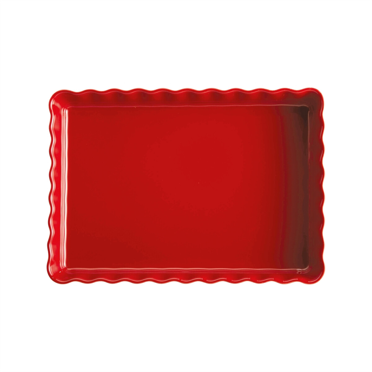 Керамична форма за тарт EMILE HENRY DEEP RECTANGULAR TART DISH - цвят червен