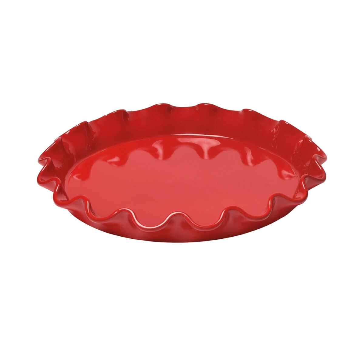 Керамична форма за тарт EMILE HENRY RUFFLED TART DISH - Ø 33 см, цвят червен