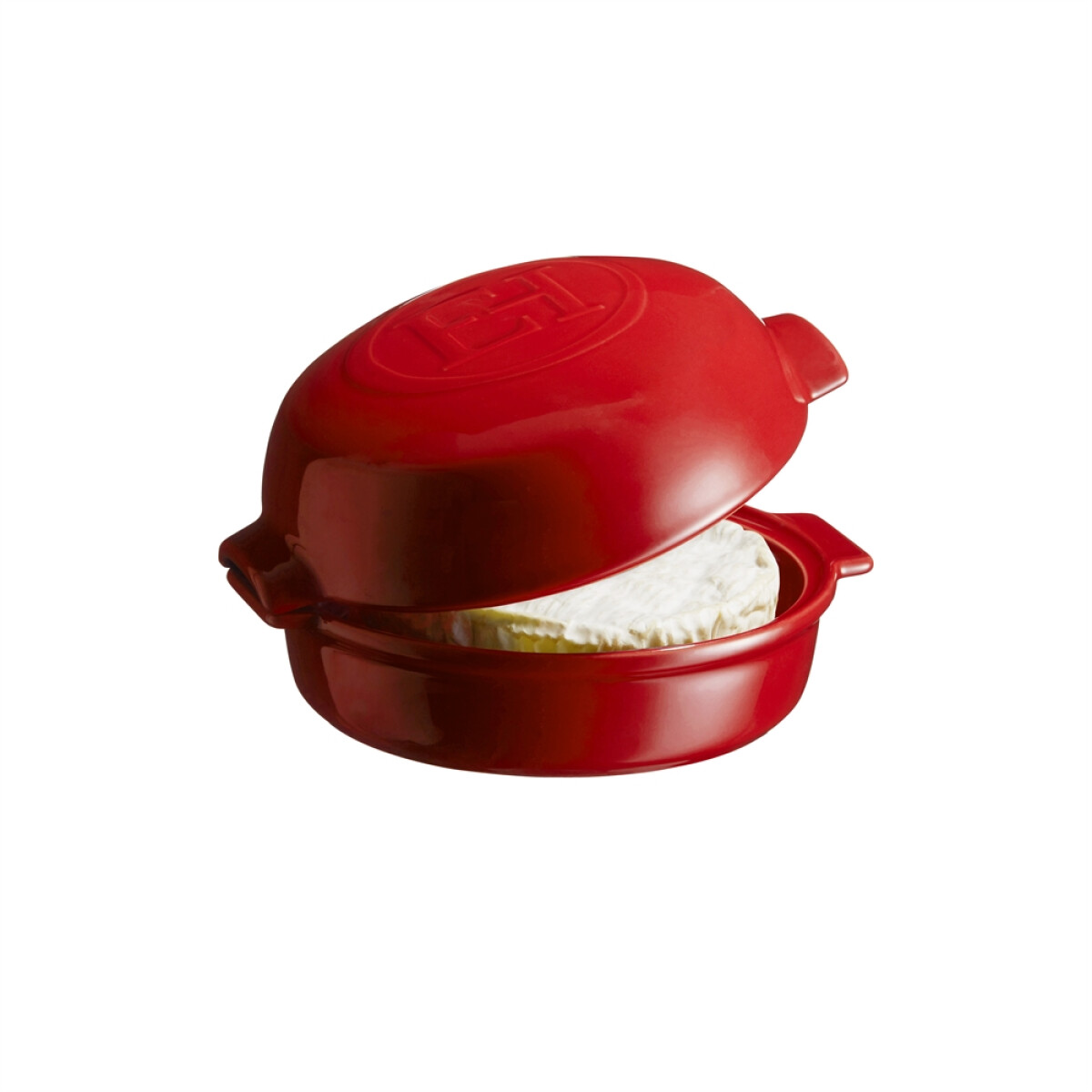 Керамична форма за печене с капак EMILE HENRY CHEESE BAKER - Ø 19,5 см, цвят червен
