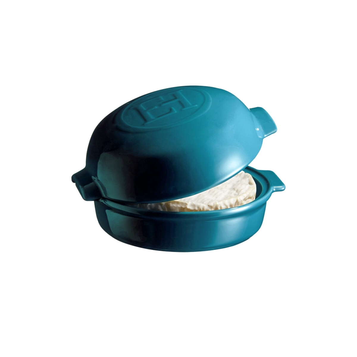 Керамична форма за печене с капак EMILE HENRY CHEESE BAKER - Ø 19 см, цвят син