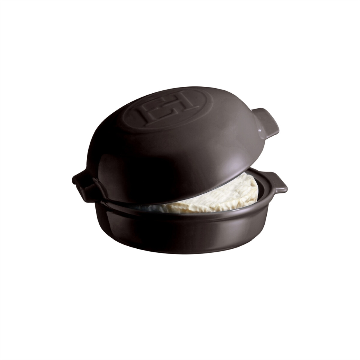 Керамична форма за печене с капак EMILE HENRY CHEESE BAKER - Ø 19 см, цвят черен