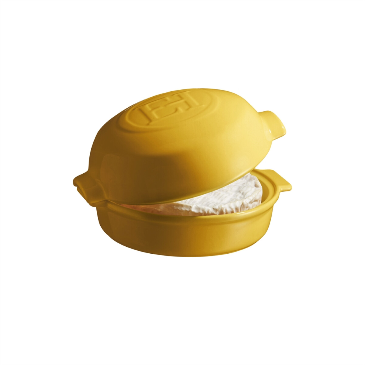 Керамична форма за печене с капак EMILE HENRY CHEESE BAKER - Ø 19 см, цвят жълт