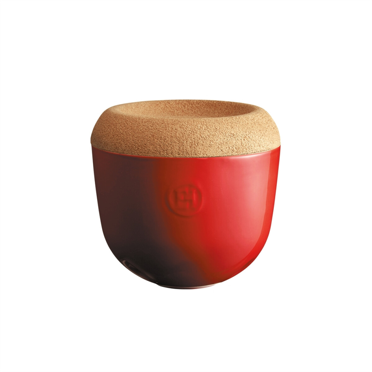 Керамичен канистер за чесън с капак EMILE HENRY GARLIC POT - Ø 14,5 см, цвят червен