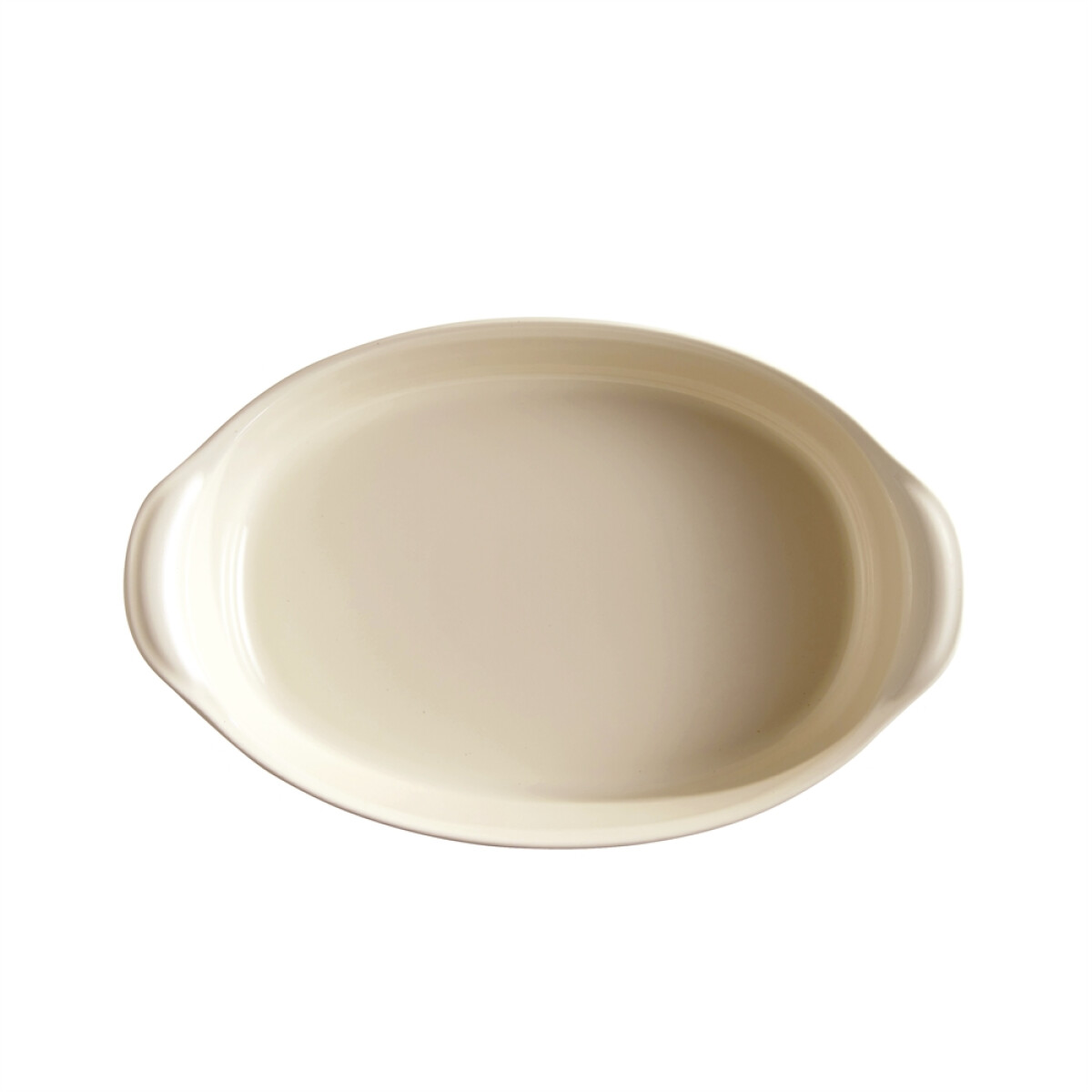 Керамична тава EMILE HENRY OVAL OVEN DISH - 35х22,5 см, цвят екрю