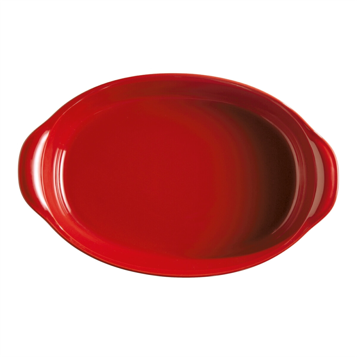 Керамична овална форма за печене EMILE HENRY LARGE OVAL OVEN DISH - 41,5 х 26,5 см, цвят червен