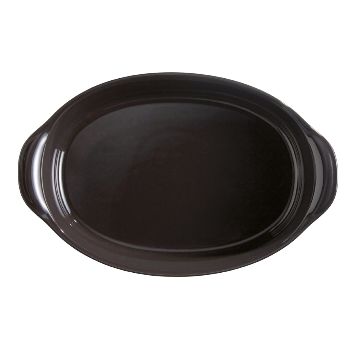 Керамична овална форма за печене EMILE HENRY LARGE OVAL OVEN DISH - 41,5 х 26,5 см, цвят черен