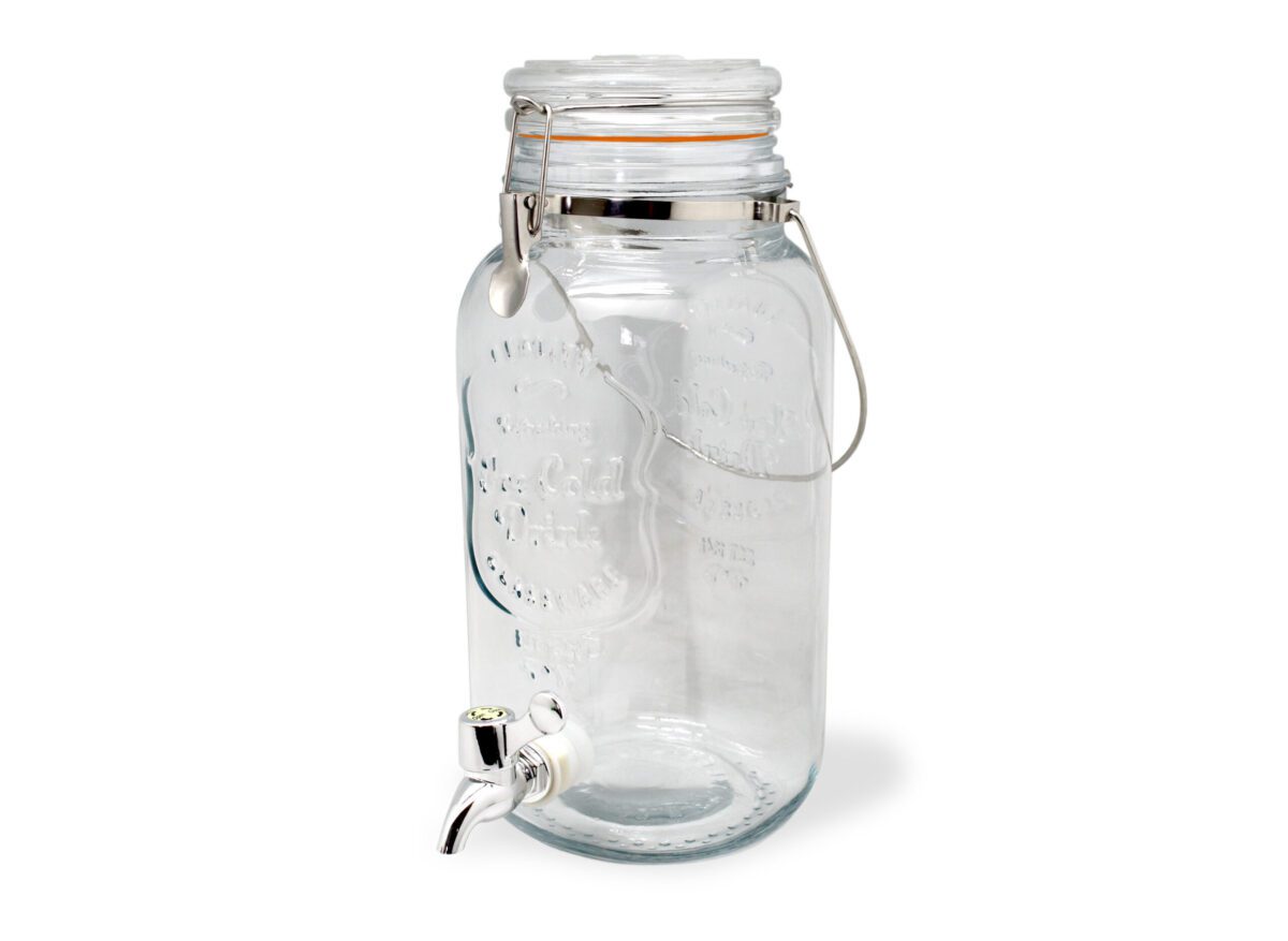 Стъклен буркан / диспенсър за течности 4 л с кранче Vin Bouquet