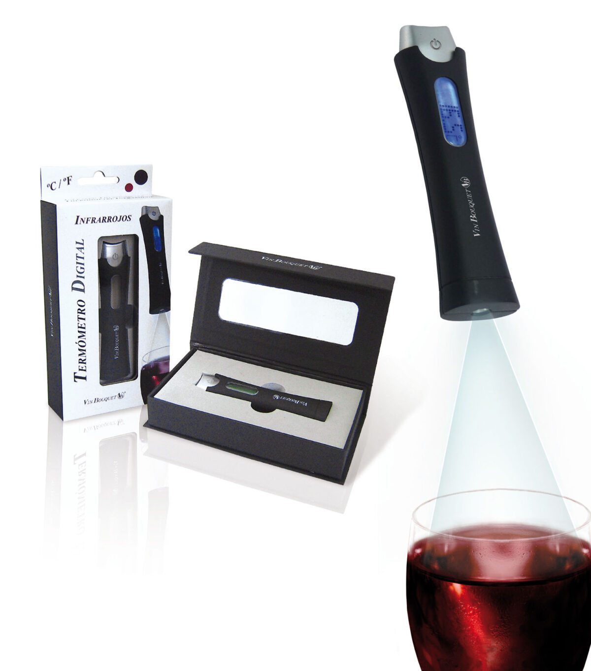 Цифров инфрачервен термометър за течности Vin Bouquet