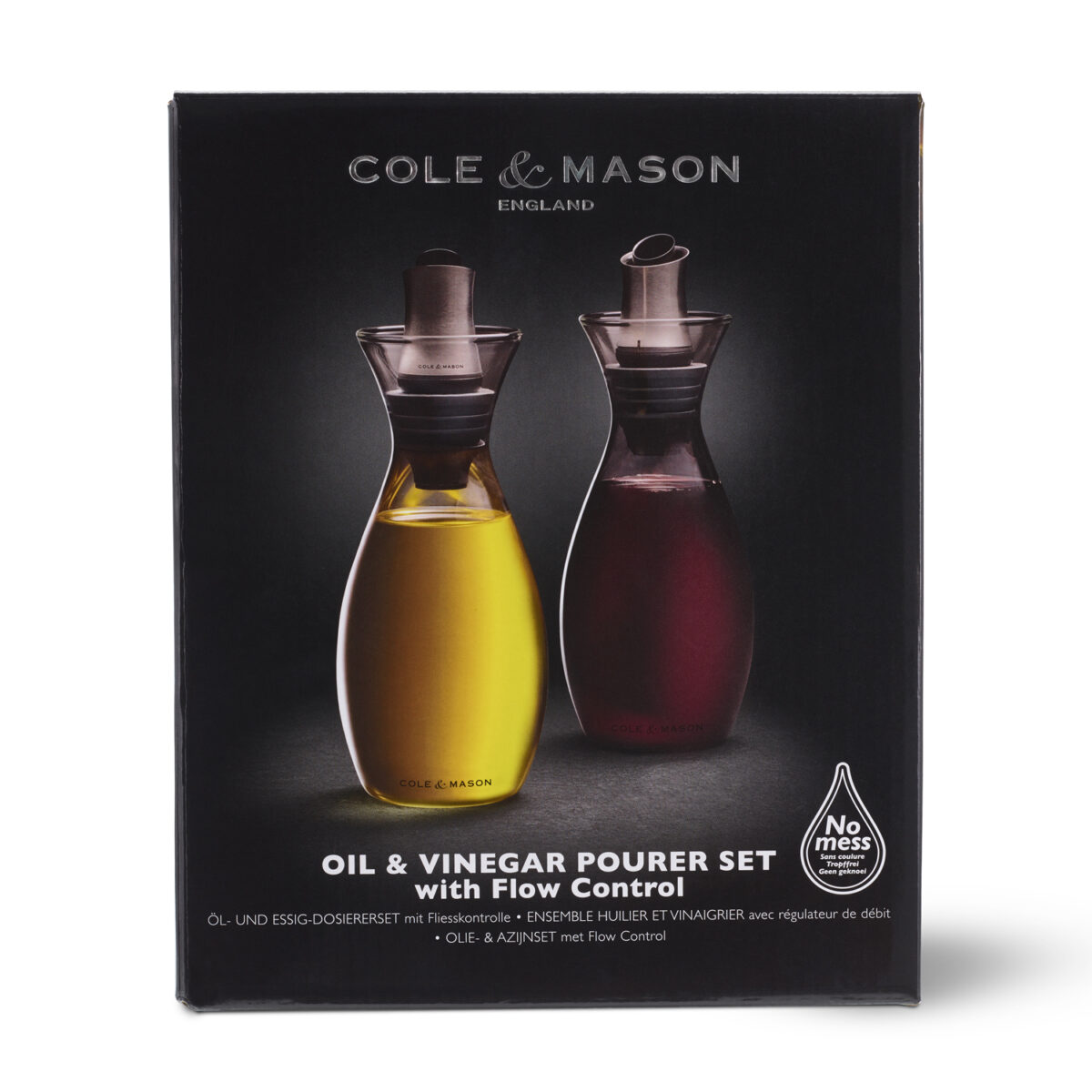 Комплект за олио и оцет с регулируем дозатор COLE & MASON