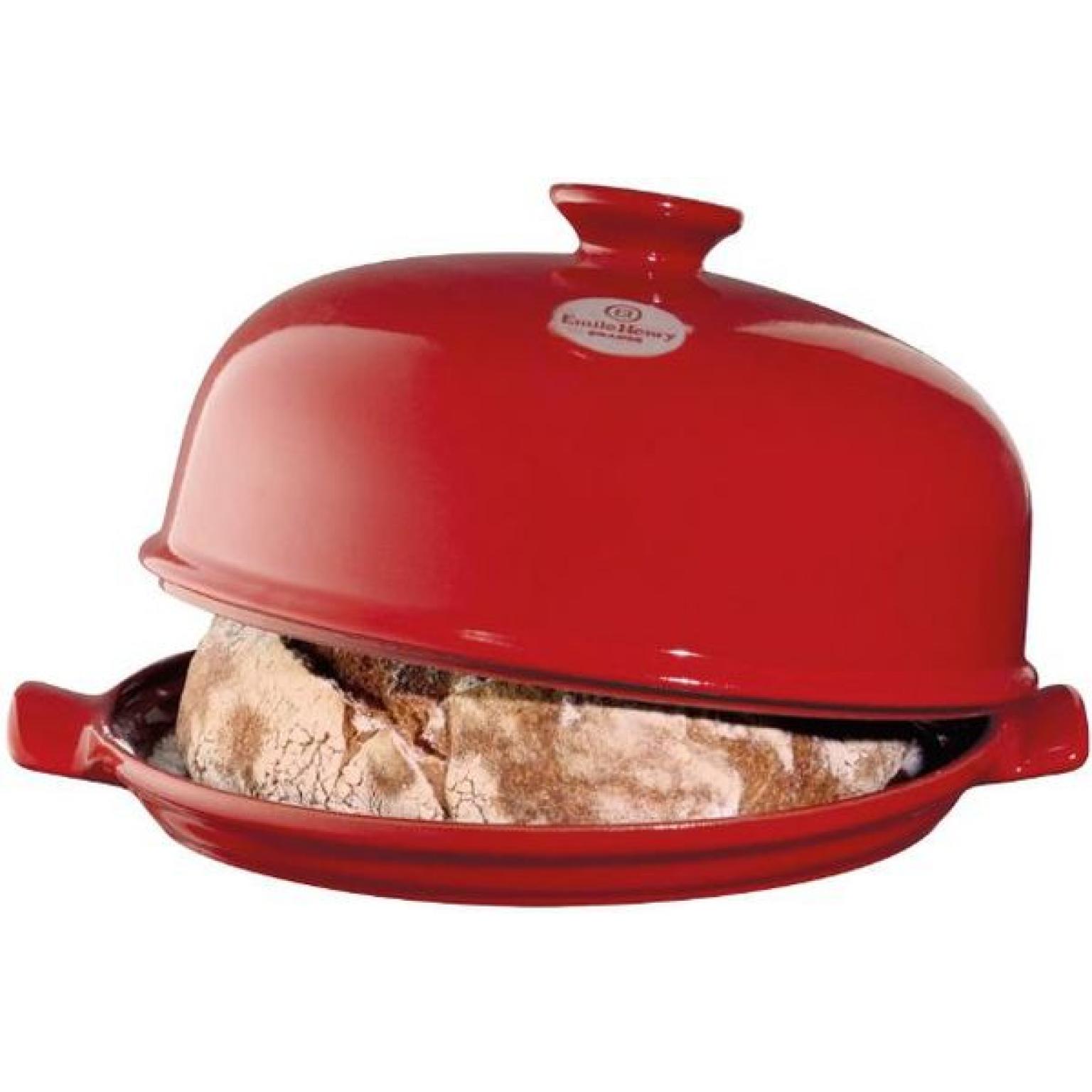 Керамична форма за печене на хляб EMILE HENRY BAKER CLOCHE - цвят червен