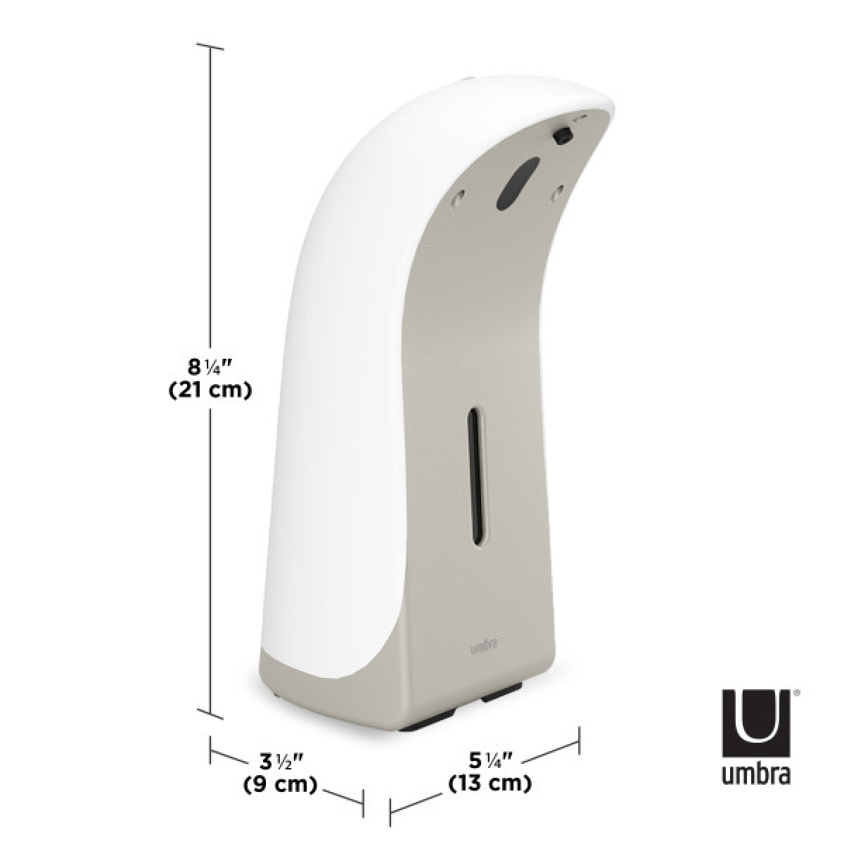 Сензорен диспенсър за сапун UMBRA EMPEROR - цвят бял/никел