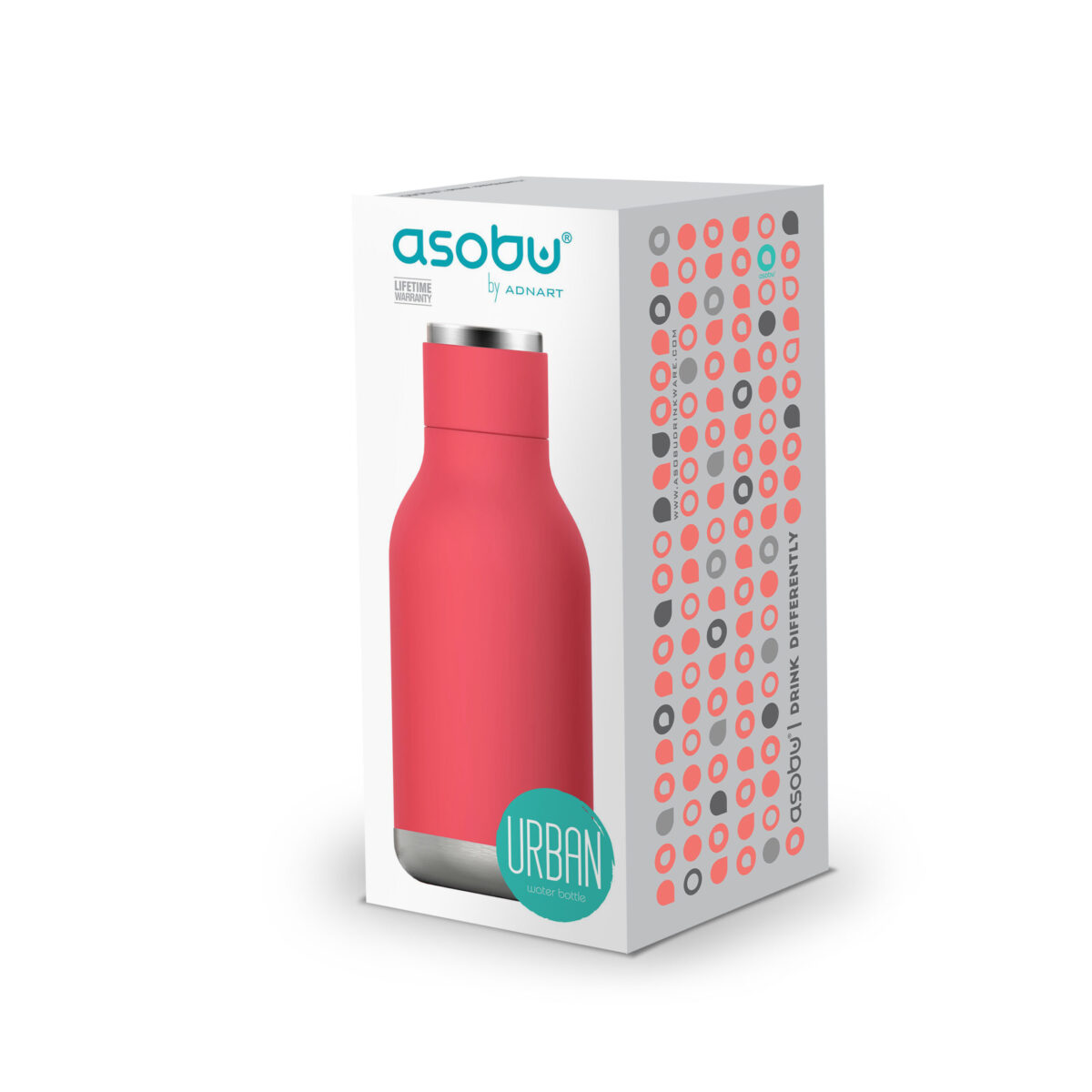 Двустенна термо бутилка ASOBU URBAN - 460 мл, цвят тюркоаз