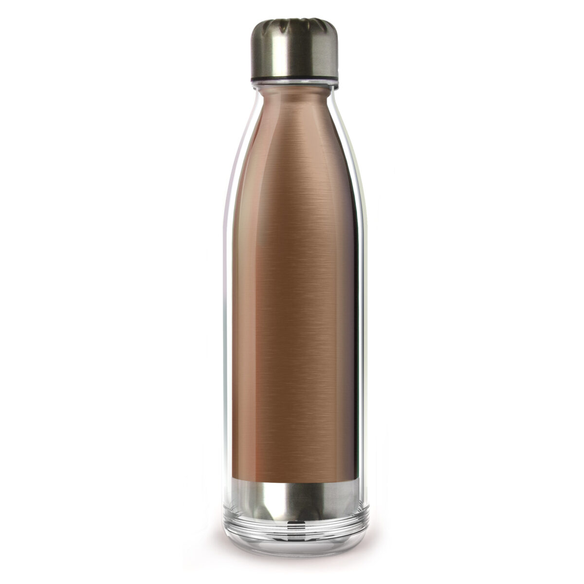 Двустенна термо бутилка ASOBU VIVA LA VIE - 525 мл, цвят мед