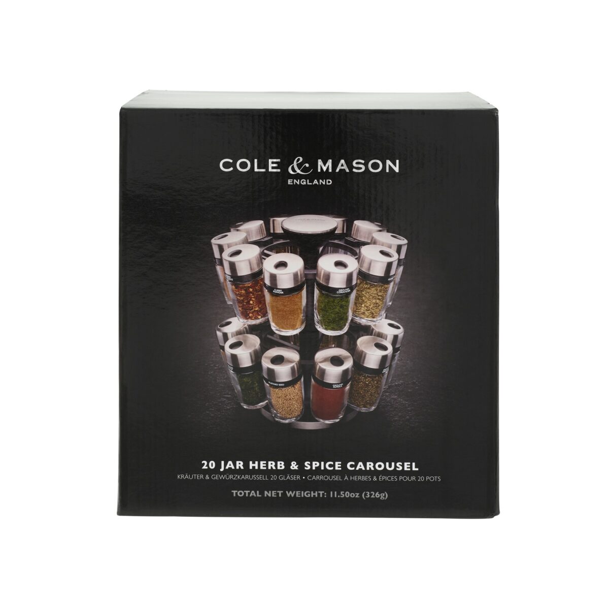 Комплект за подправки COLE & MASON HERB & SPICE - 20 части + стойка