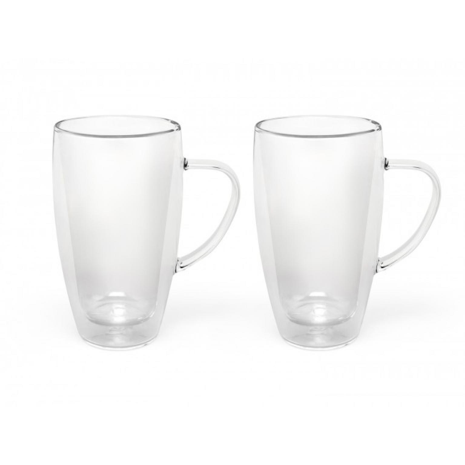 Сет от 2 двустенни стъклени чаши за кафе и чай BREDEMEIJER - 320 мл