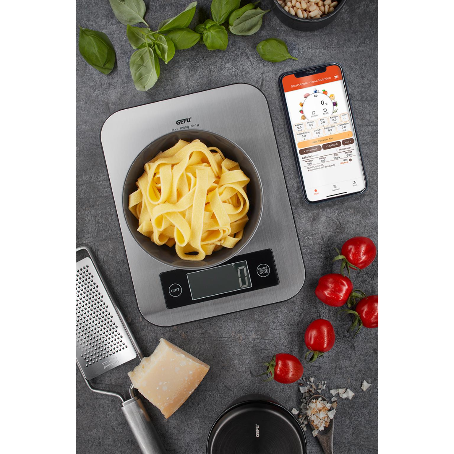 Дигитална Bluetooth кухненска везна с аналитик на хранителни стойности GEFU SCORE