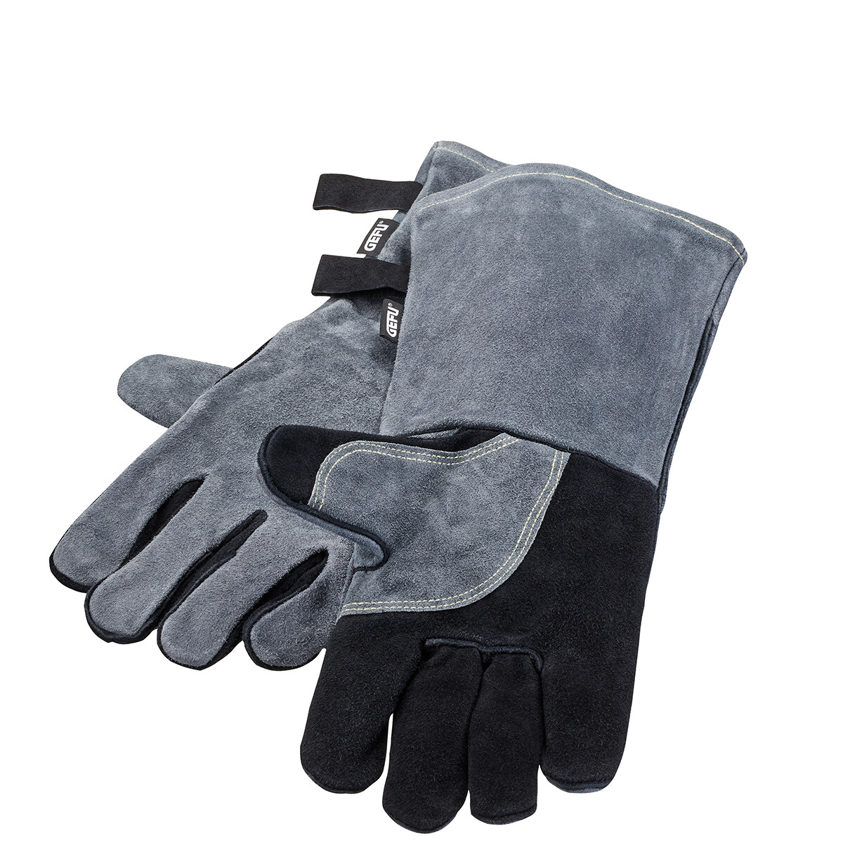 Кожени ръкавици за барбекю BBQ GEFU - сиво-черни