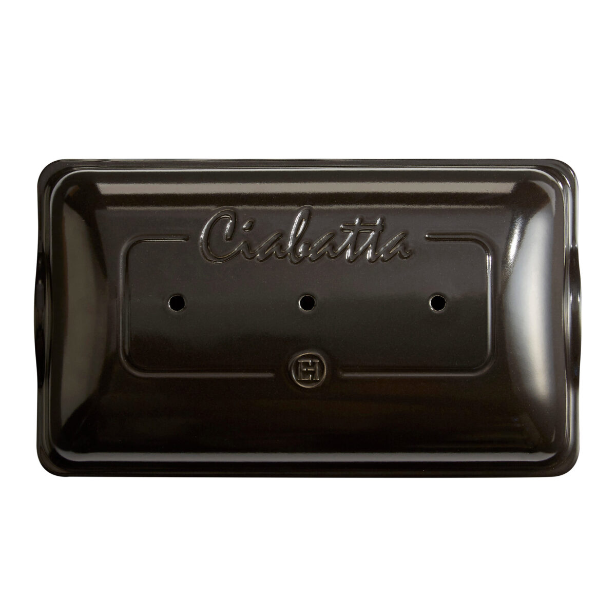Керамична форма за печене на хляб/чабата EMILE HENRY CIABATTA BAKER - 39 х 23 см, цвят черен