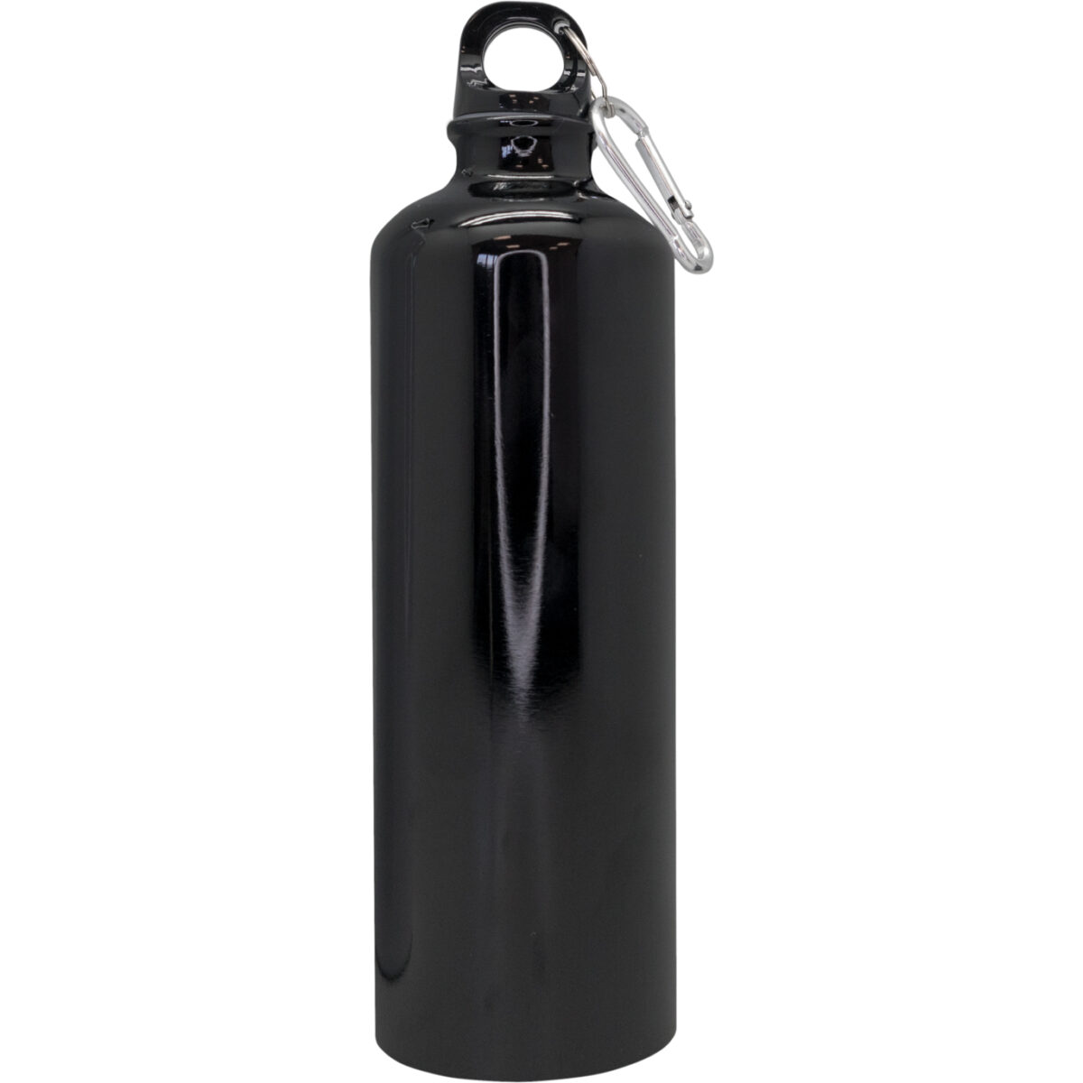 Туристическа бутилка с карабинер Nerthus - 800 мл, цвят черен