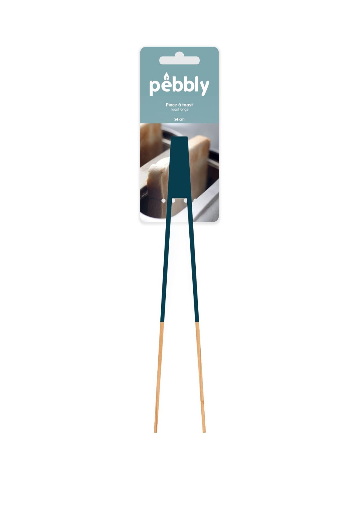 Бамбукова щипка PEBBLY - 24 см, синя