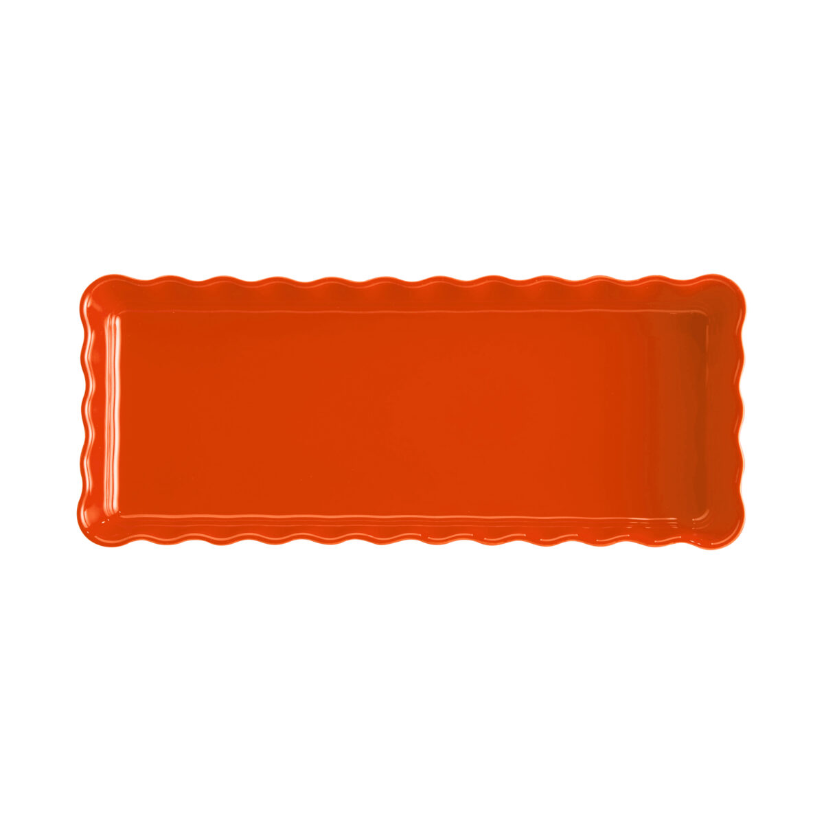 Керамична форма за тарт EMILE HENRY SLIM RECTANGULAR TART DISH - цвят оранжев