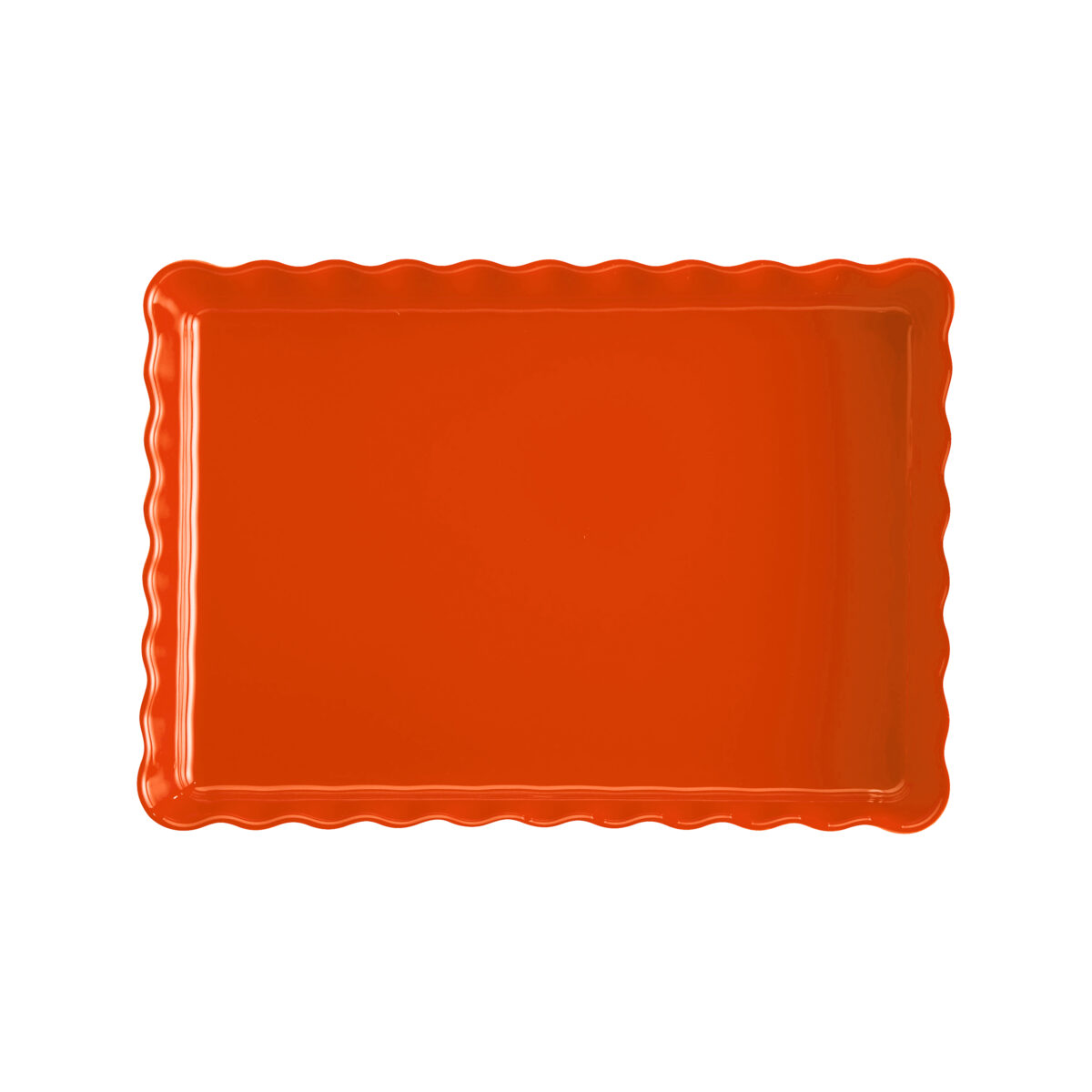 Керамична форма за тарт EMILE HENRY DEEP RECTANGULAR TART DISH - цвят оранжев