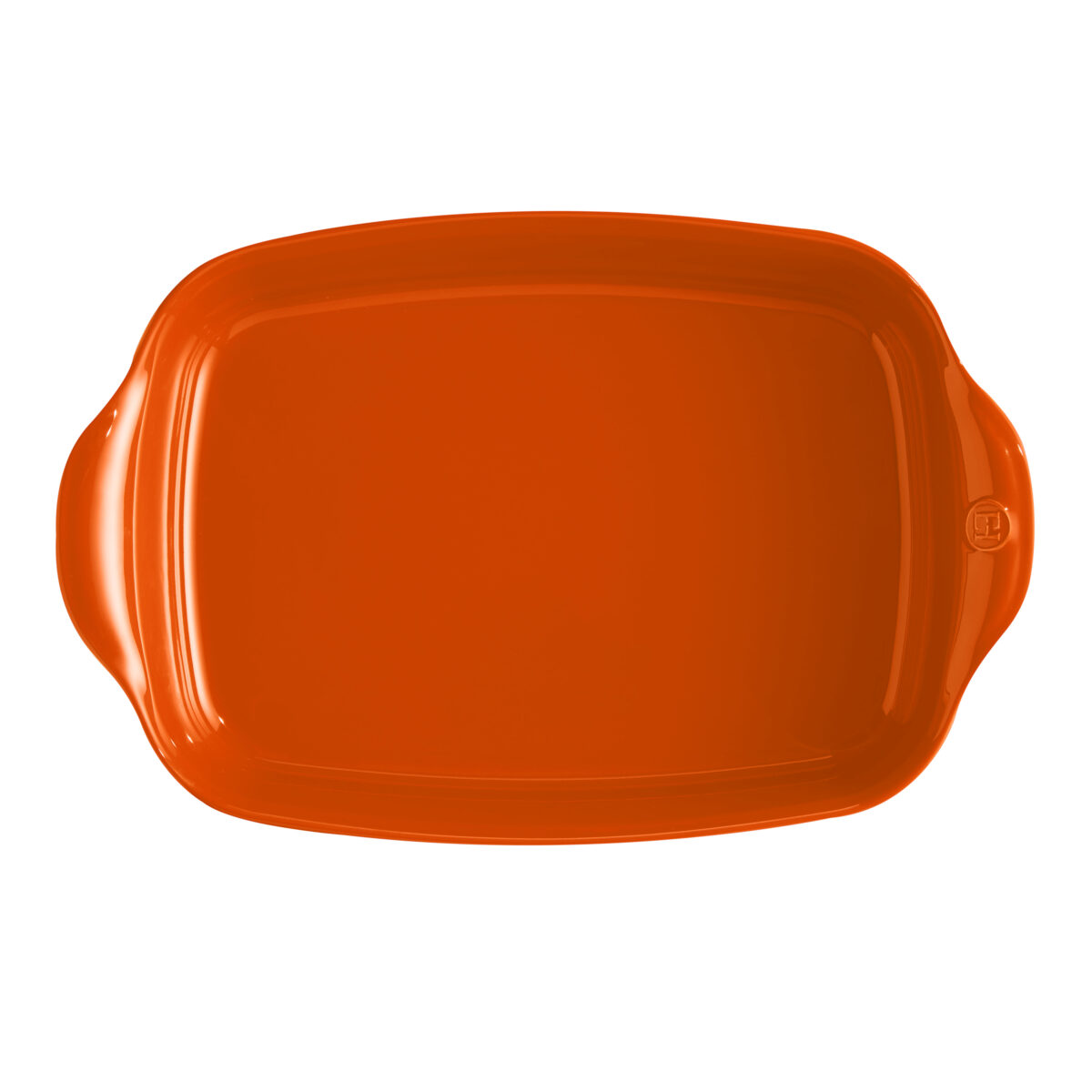 Керамична тава EMILE HENRY LARGE RECTANGULAR OVEN DISH - 42 х 28 см, цвят оранжев