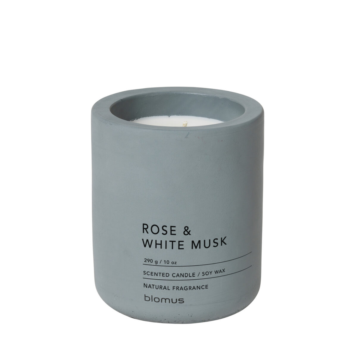 Ароматна свещ FRAGA BLOMUS - размер L, цвят FlintStone, аромат Rose & White Musk