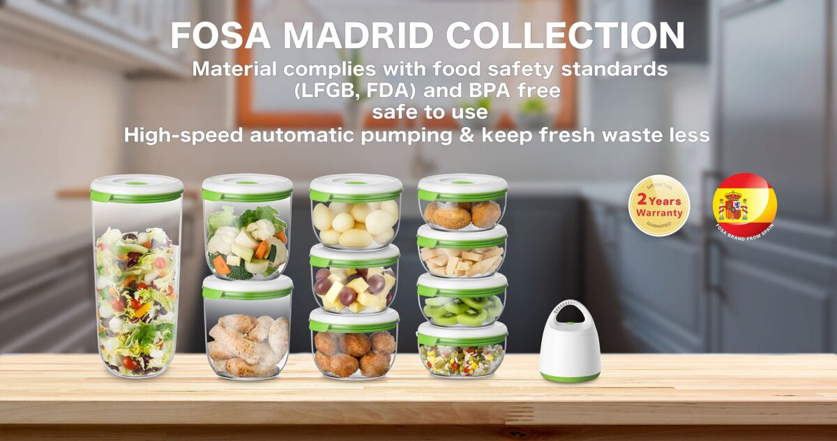 Комплект за вакуумиране с помпа FOSA Madrid - 11 части