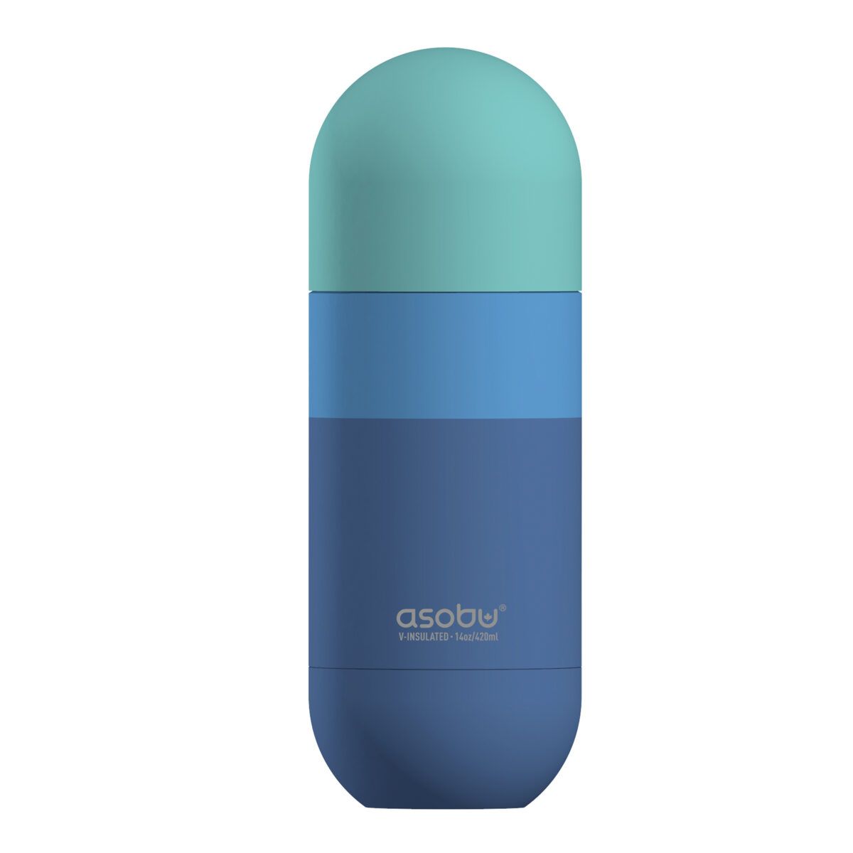 Двустенна термо бутилка ASOBU ORB - 420 мл, цвят пастелно син