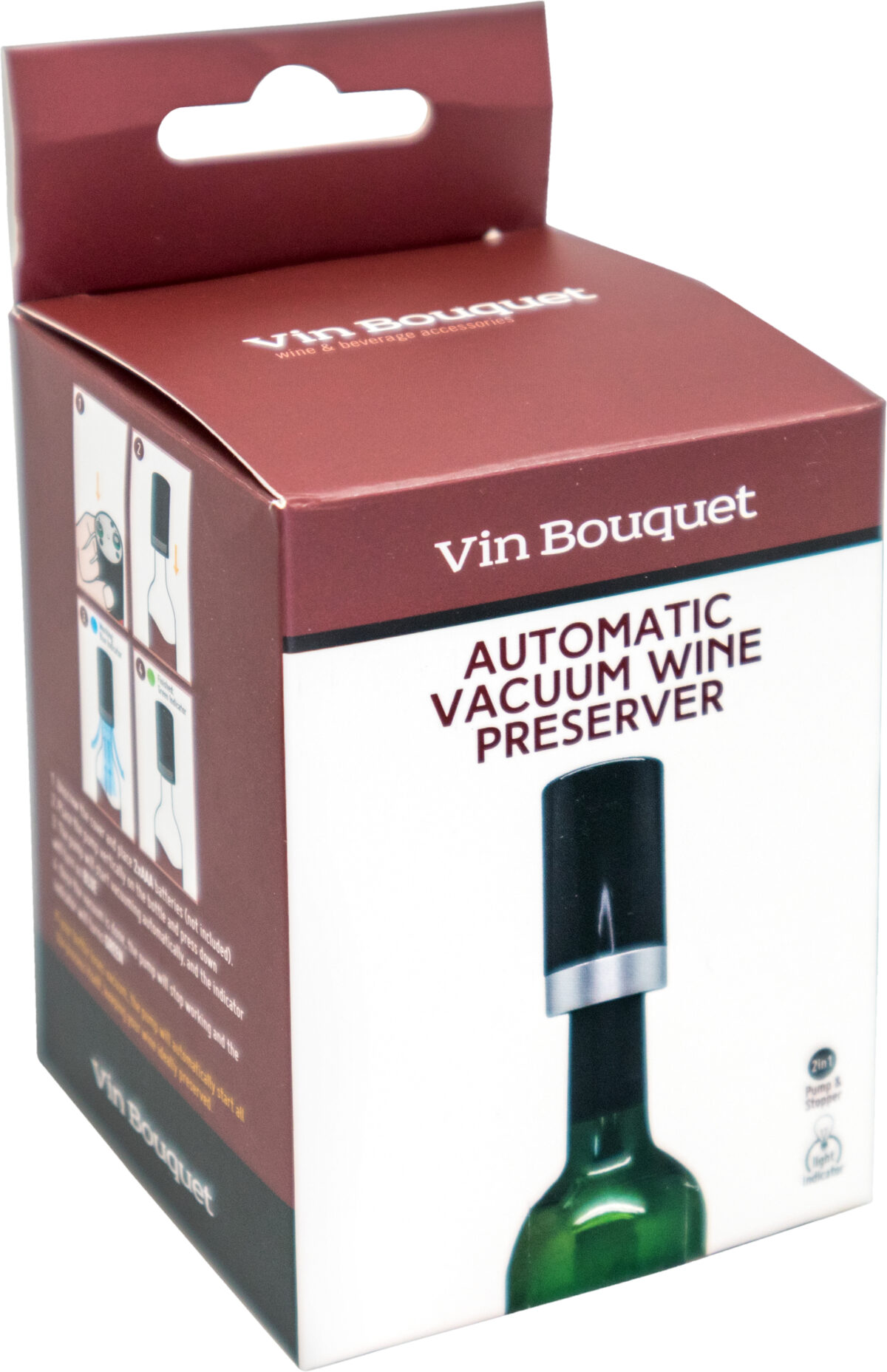 Универсална тапа за бутилки с автоматична вакуум помпа Vin Bouquet