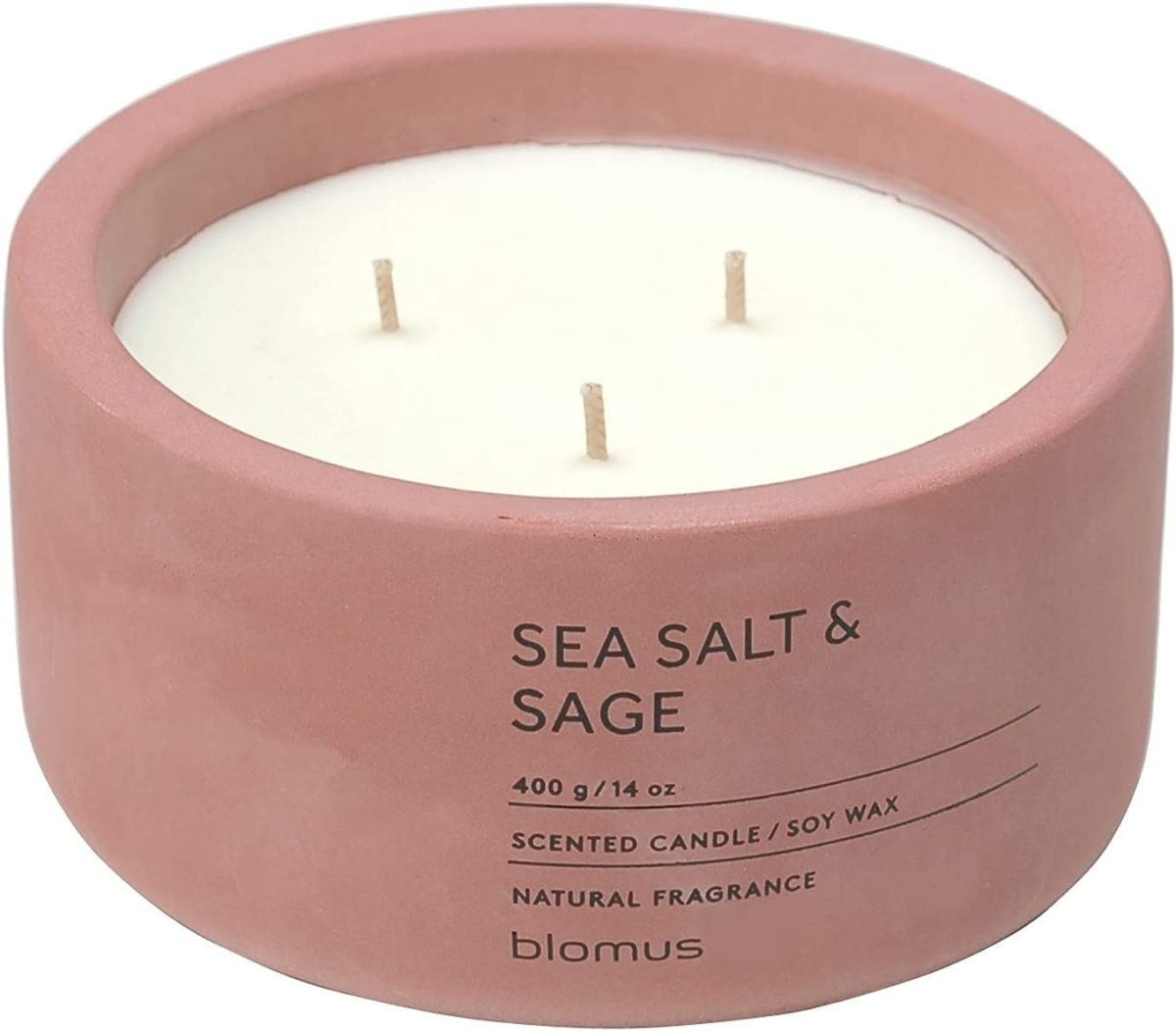Ароматна свещ BLOMUS FRAGA - размер XL, аромат Sea Salt & Sage, цвят Withered Rose