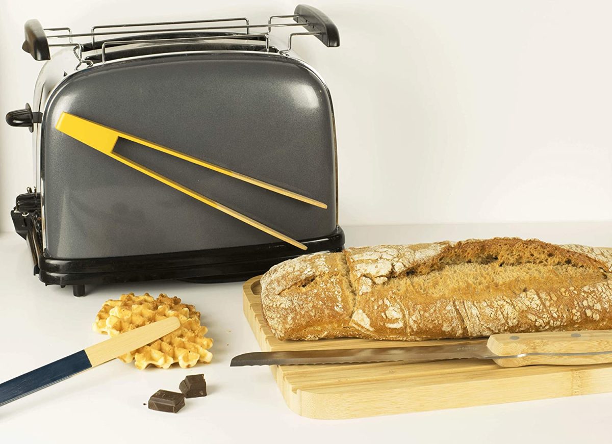 Комплект бамбукова дъска и нож за хляб PEBBLY - размер L
