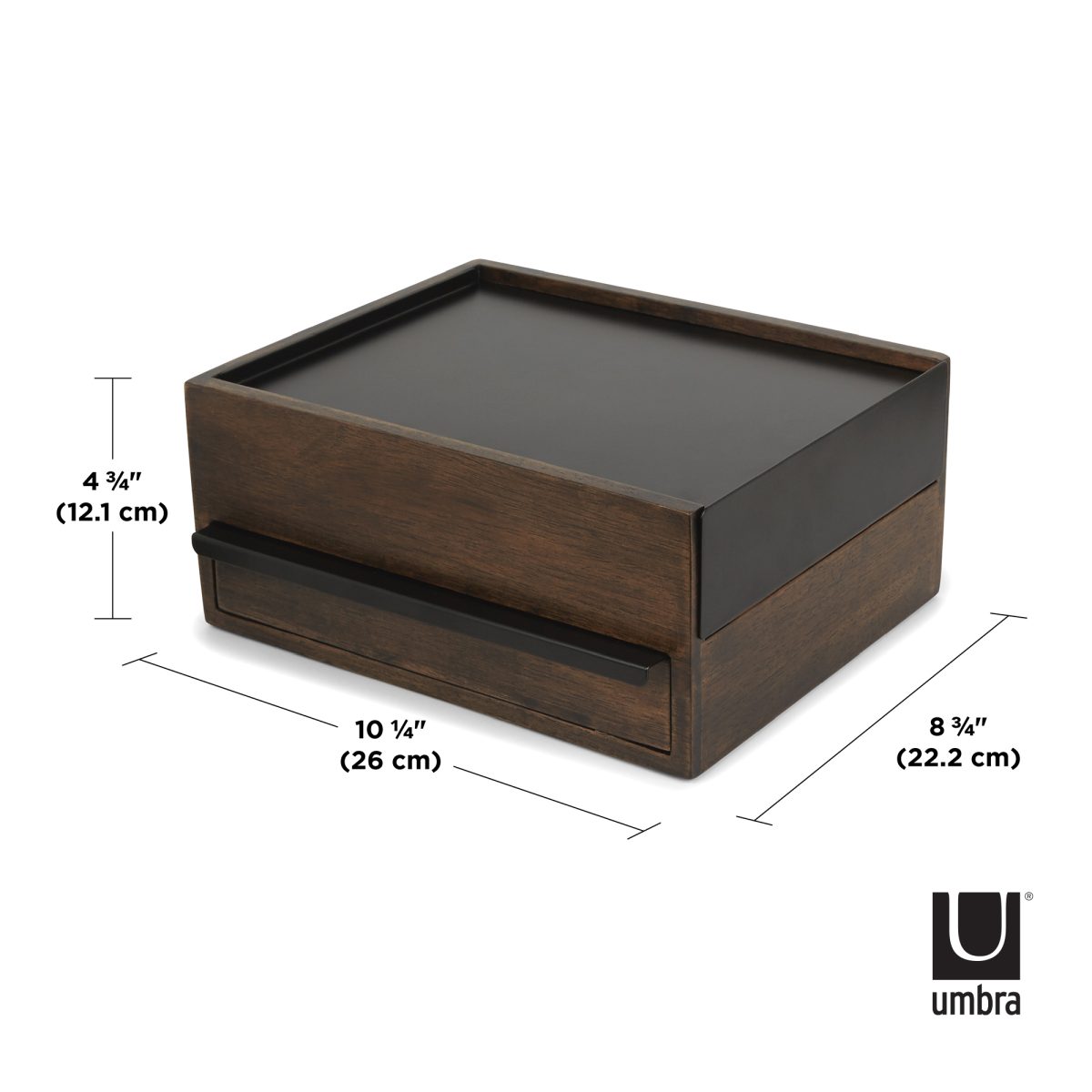 UMBRA Кутия за бижута и аксесоари “STOWIT“ - цвят черен / орех