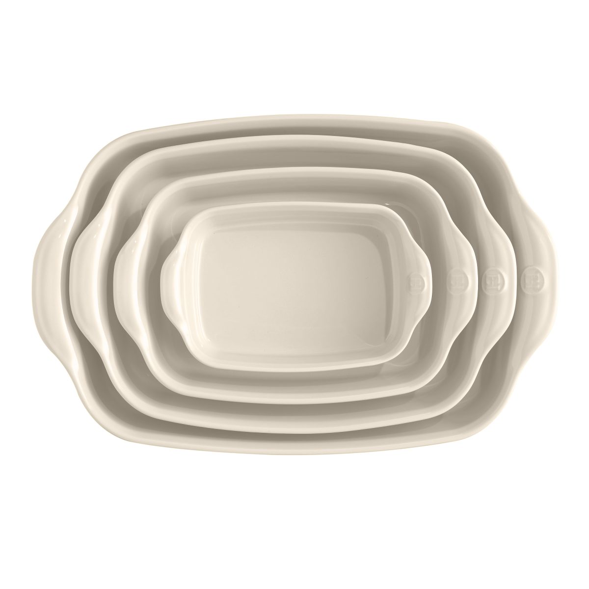 Керамична тава EMILE HENRY RECTANGULAR OVEN DISH - 36,5 х 23,5 см, цвят екрю