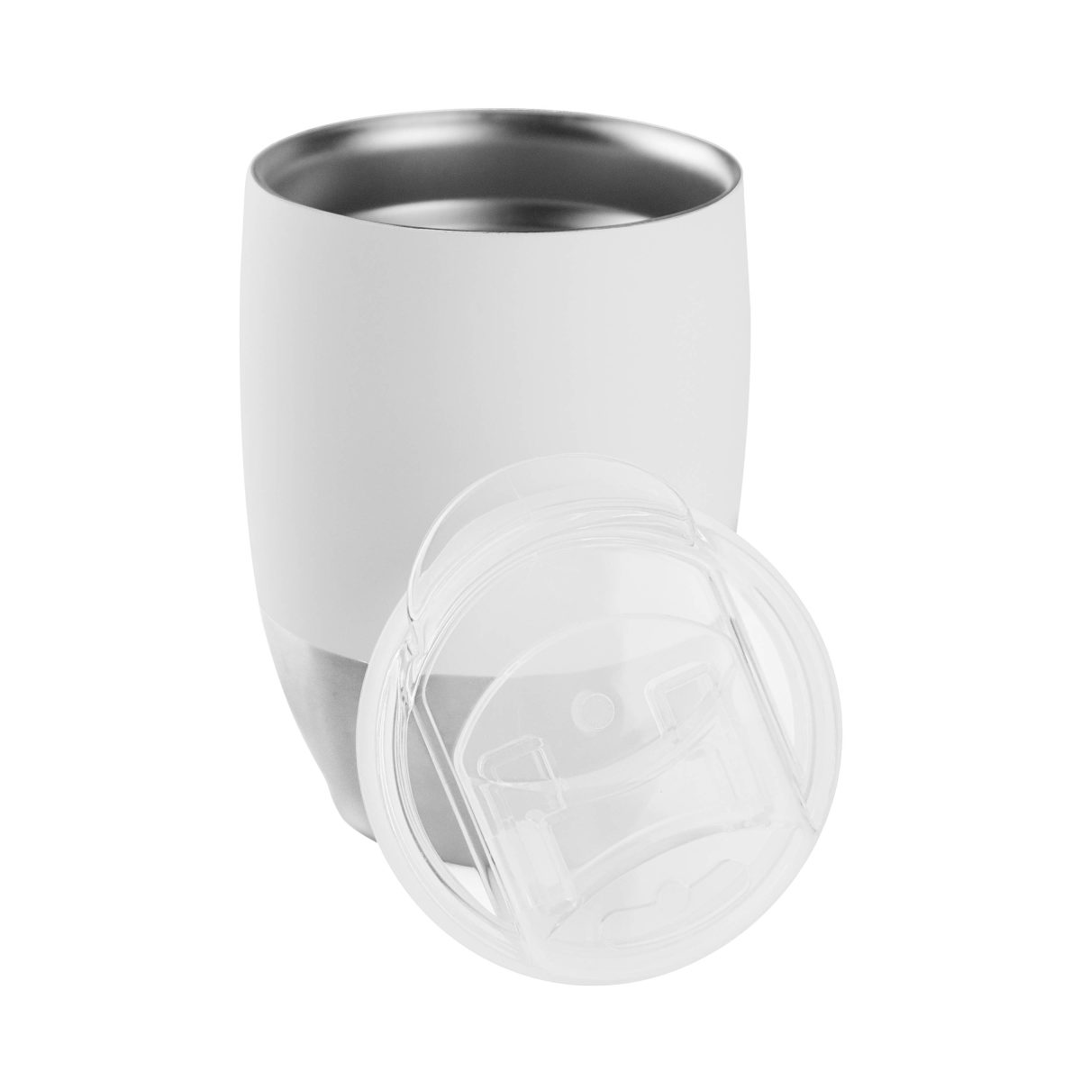 Двустенна термочаша ASOBU IMPERIAL COFFEЕ - 300 мл, цвят бял/инокс