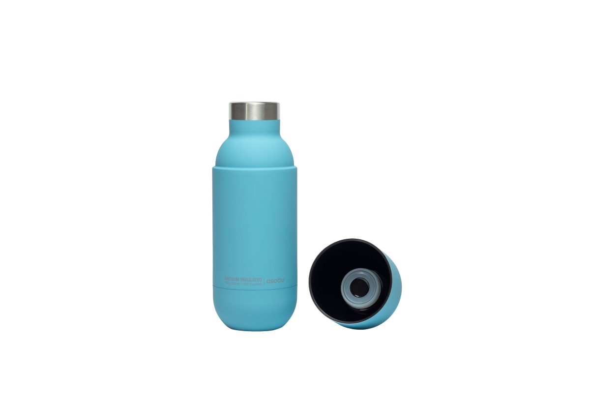 Двустенна термо бутилка с вакуумна изолация ASOBU ORB - 420 мл, синя