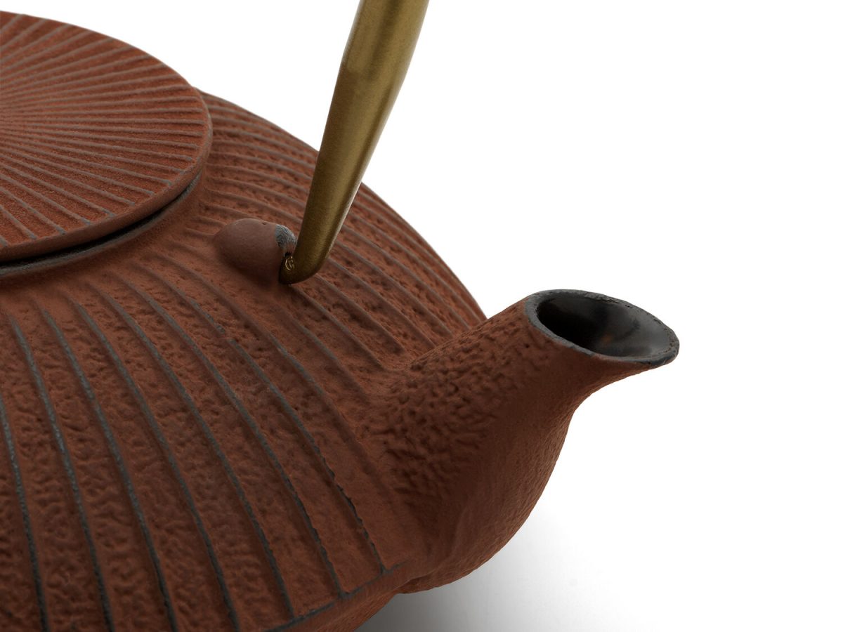 BREDEMEIJER Чугунен чайник “Linhai“ - цвят тухла - 1.1 л.