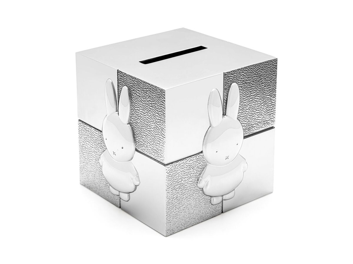 ZILVERSTAD Детска касичка кубче “Miffy“ - цвят сребро